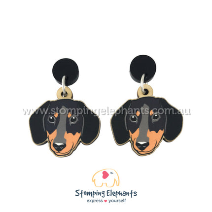 Dachie Black Earrings
