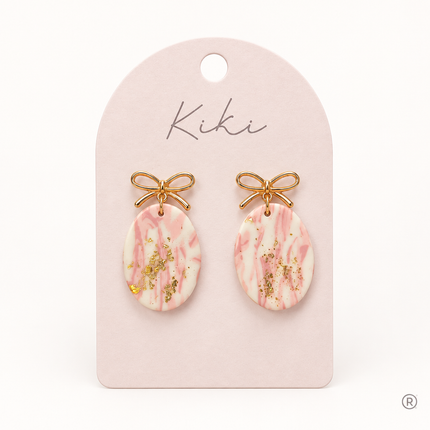 KiKi Pink Bow Earrings