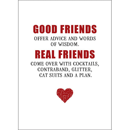 Defamations Cards - GOOD FRIENDS RUDE FRIENDSHIP CARD