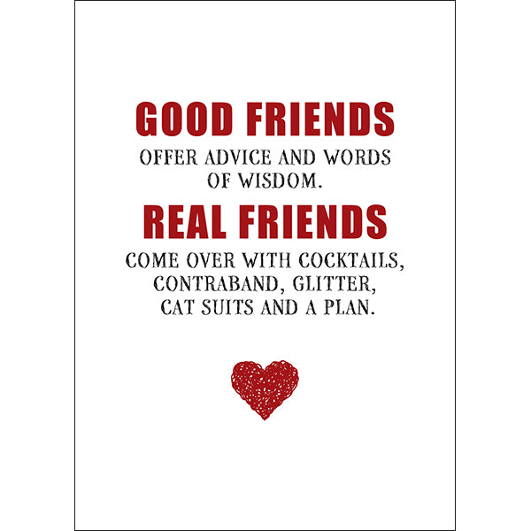 Defamations Cards - GOOD FRIENDS RUDE FRIENDSHIP CARD