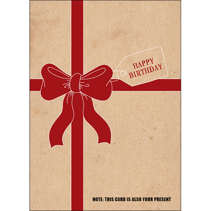 Defamations Cards - THIS CARD IS YOUR PRESENT RUDE BIRTHDAY CARD