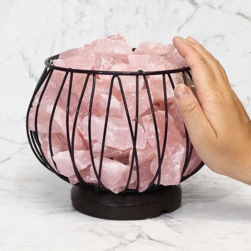 Rose Quartz Rough Amore Lamp