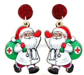 Doctor Santa Earrings