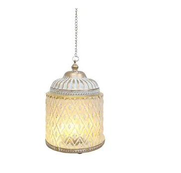 Lantern Led Squat White Hanging