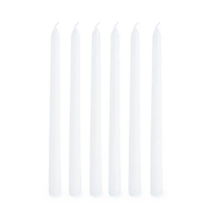 Taper Dinner Candle Pack 6 White (2cm x 25cmH)