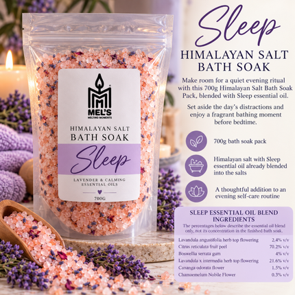 Himalayan Salt Bath Soak Sleep Essential Oil