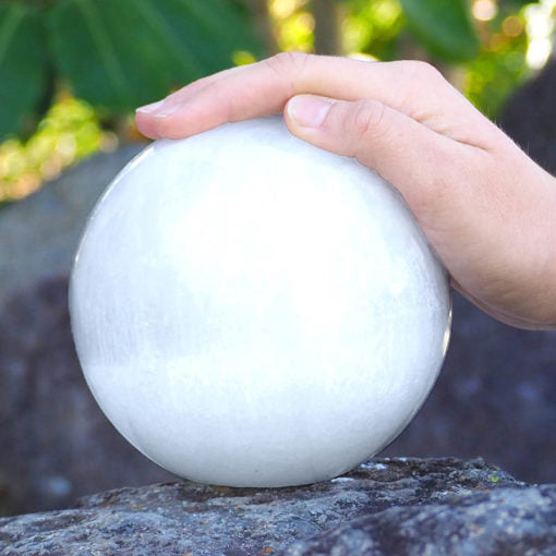 Selenite Sphere Lamp (No Base)