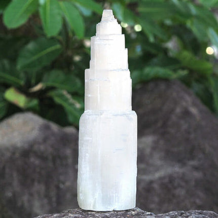 Selenite Tower Lamp 35 - 40cm