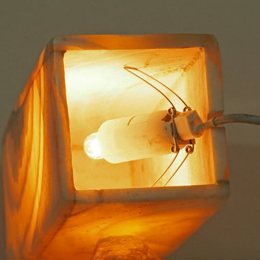 Natural Banded Onyx Rectangle Lamp
