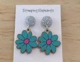 Blue flower Dangle Earrings - Limited Edition