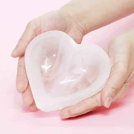 Selenite Heart Bowl