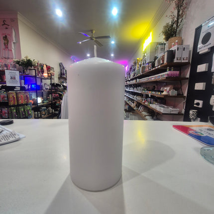 Dome Pillar Event Candle 60 HRS White (9x9.5cmH)