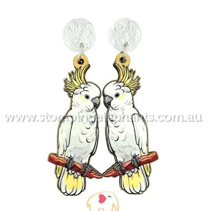 Sulphur-crested Cockatoo Earring