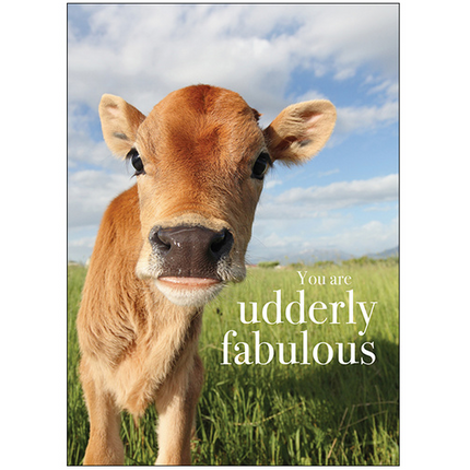 You Are Udderly Fabulous - Animal Greeting Card