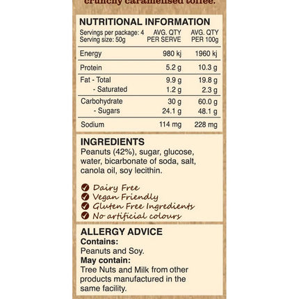 Peanut Brittle - Pouch 180g VEGAN