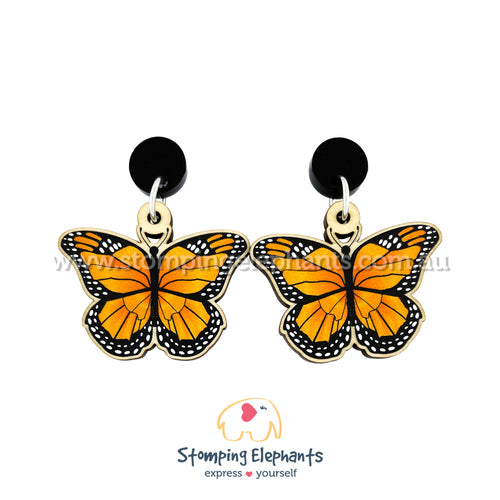 Butterfly Orange Earrings