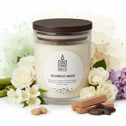 END OF SEASON - Bamboo Musk - Large 80 Hour Pure Soy Candle