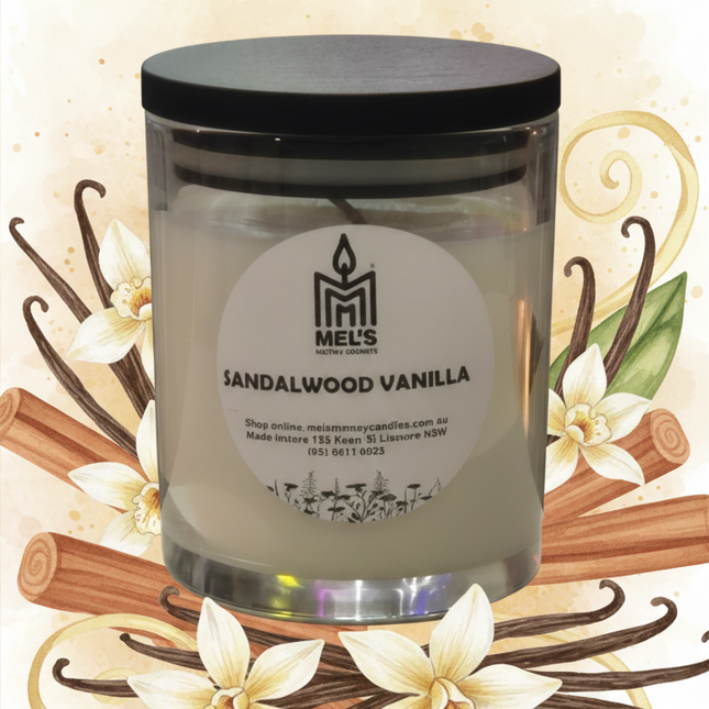 END OF SEAON - Sandalwood Vanilla - Large 80 Hour Pure Soy Candle