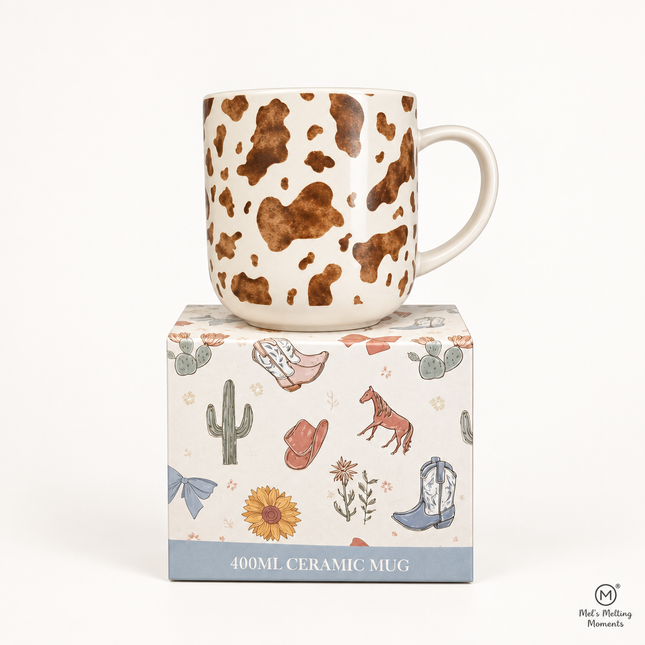 Saddle & Bloom Cow Mug
