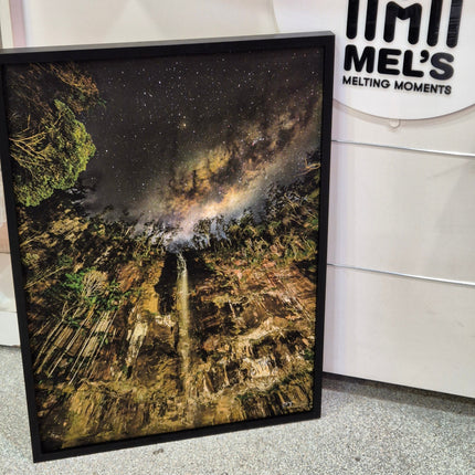 Framed Protesters Falls Milky Way by Philip Tsourlinis - 59.4cm x 84.1 cm
