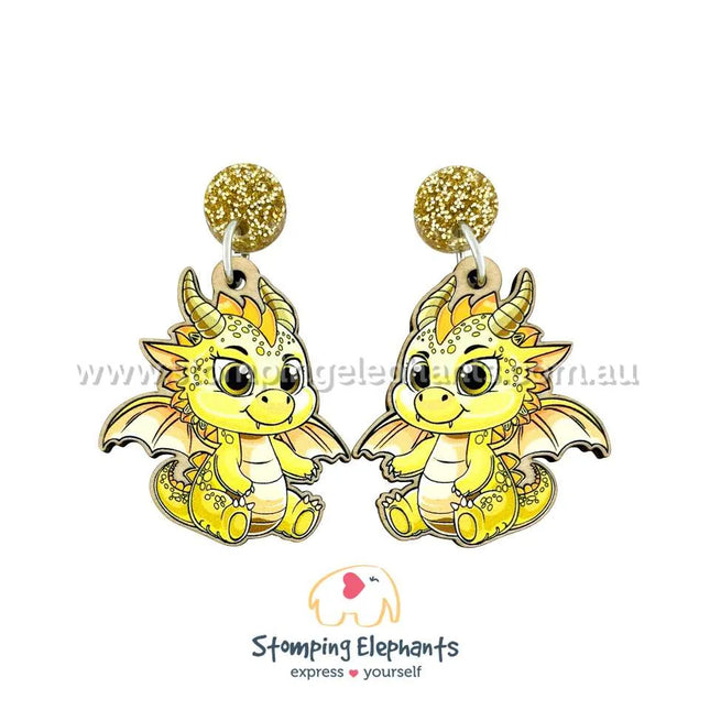 Golden Dragon Earrings