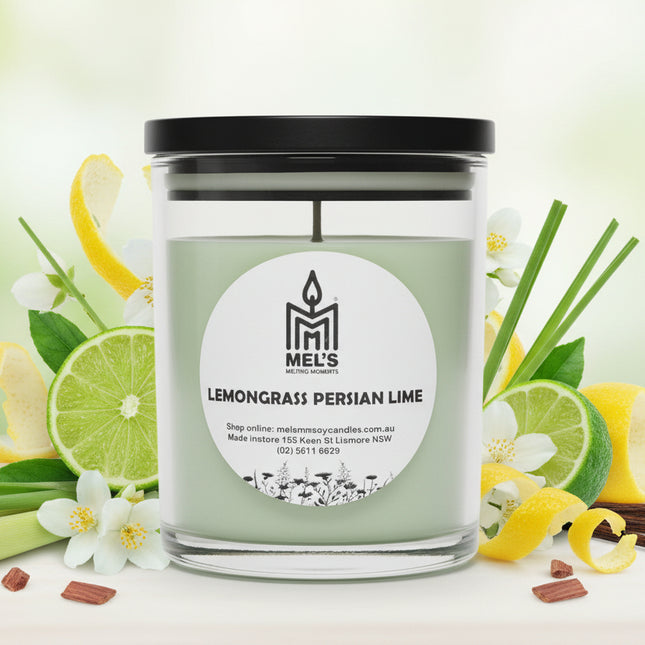 Lemongrass & Persian Lime - Large 80 Hour Pure Soy Candle