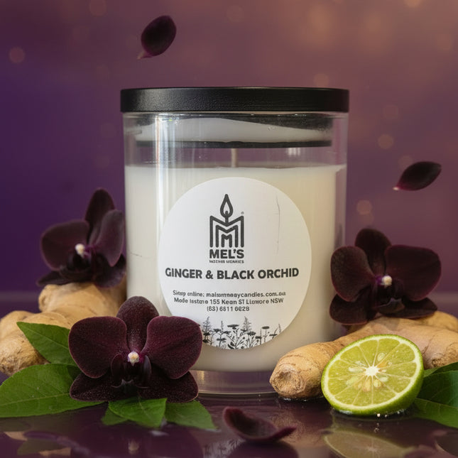 Ginger & Black Orchid - Large 80 Hour Pure Soy Candle