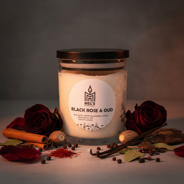 Black Rose & Oud - Large 80 Hour Pure Soy Candle