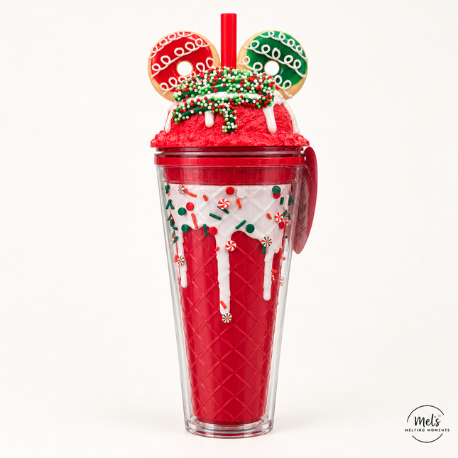 Christmas Donut Red Sorbet Sipper