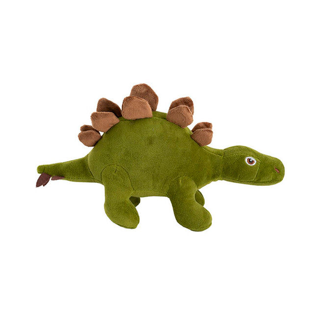 Boris Stegosaurus Dinosaur Plush Toy Olive (33x20cmHT) 0Mths+