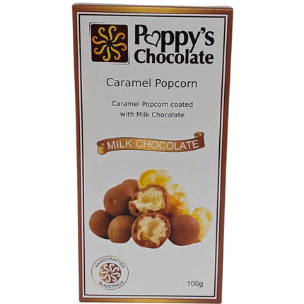 Chocolate Coated Caramel Popcorn 100g - GLUTEN FREE