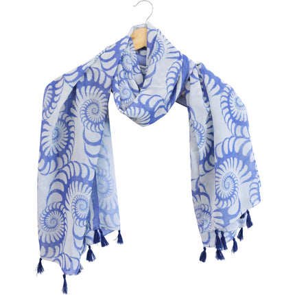 Modern Shells Scarf or Sarong - 90 x 180cm