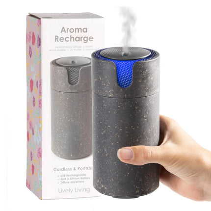 Aroma-Recharge Cordless Diffuser & Oil Set - CHARCOAL