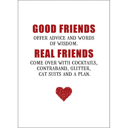 Defamations Cards - GOOD FRIENDS RUDE FRIENDSHIP CARD
