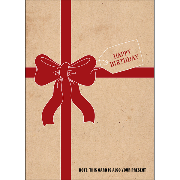 Defamations Cards - THIS CARD IS YOUR PRESENT RUDE BIRTHDAY CARD