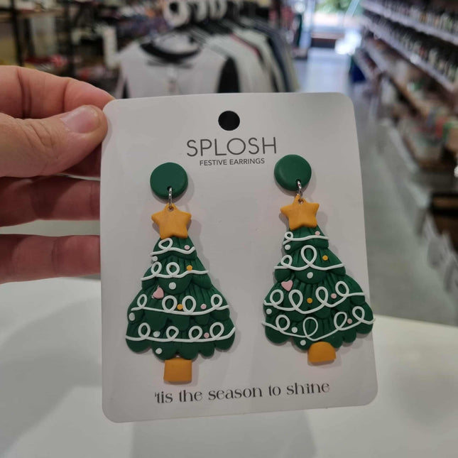 Christmas Large Tree Earrings