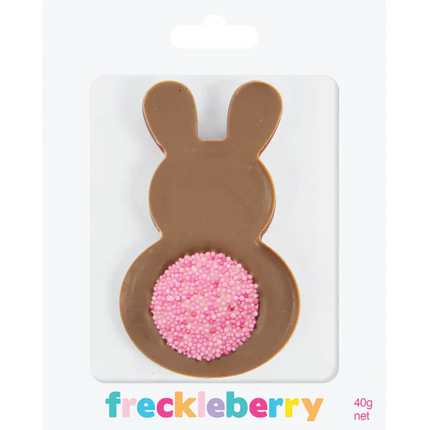 Chocolate Bunny with Pink freckle tail