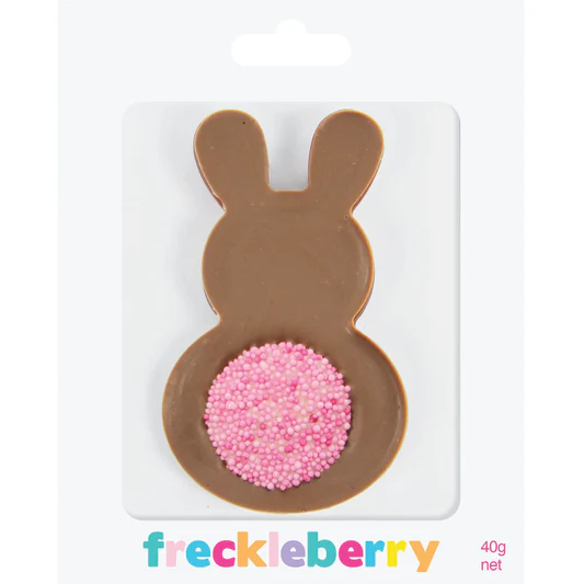 Chocolate Bunny with Pink freckle tail