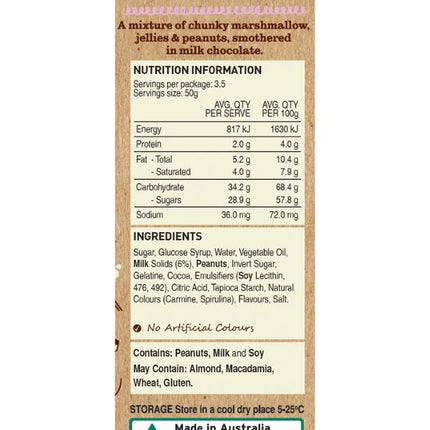Milk Rocky Road - 1kg Share Pack Slab