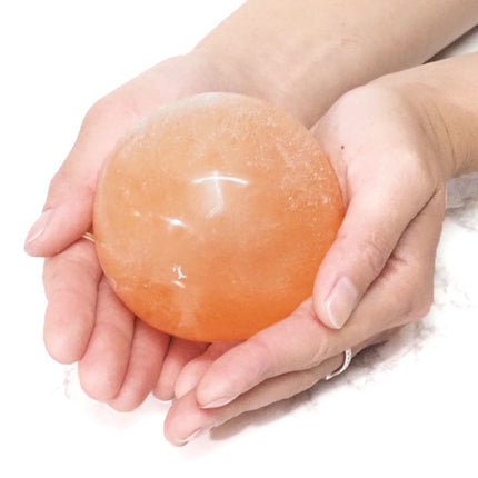 Orange Selenite Sphere 8cm