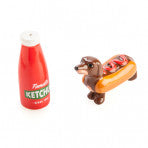 Flavour Mates Sausage Dog & Ketchup Salt & Pepper Set