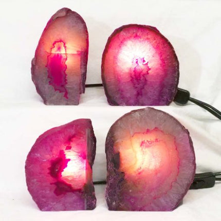 Pink Agate Crystal Lamp