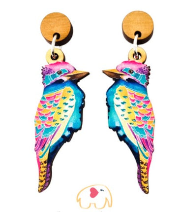 Kookaburra By Kylie Ferriday Art Earrings