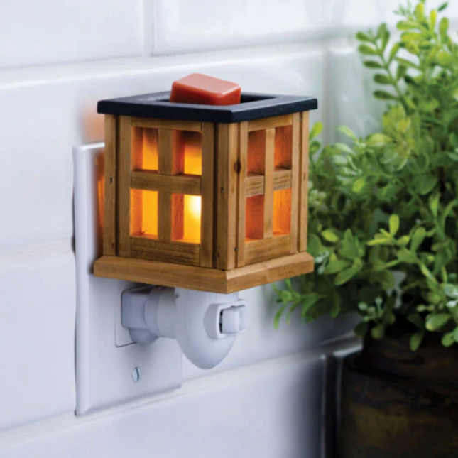 Wood Lantern Pluggable Warmer