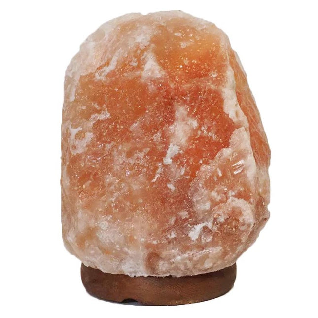 3–5kg Natural Shaped Himalayan Salt Lamp – Timber Base (12V – 12W)
