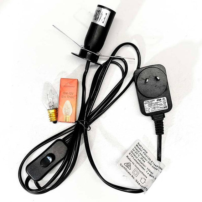 3–5kg Natural Shaped Himalayan Salt Lamp – Timber Base (12V – 12W)