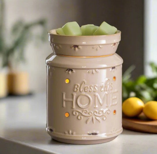 Cream Bless This Home Illumination Warmer
