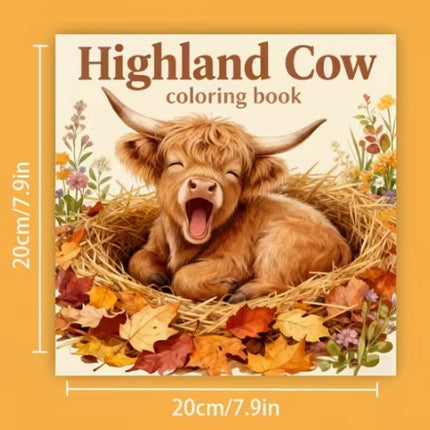 Highland Cow Colouring Book 24-page