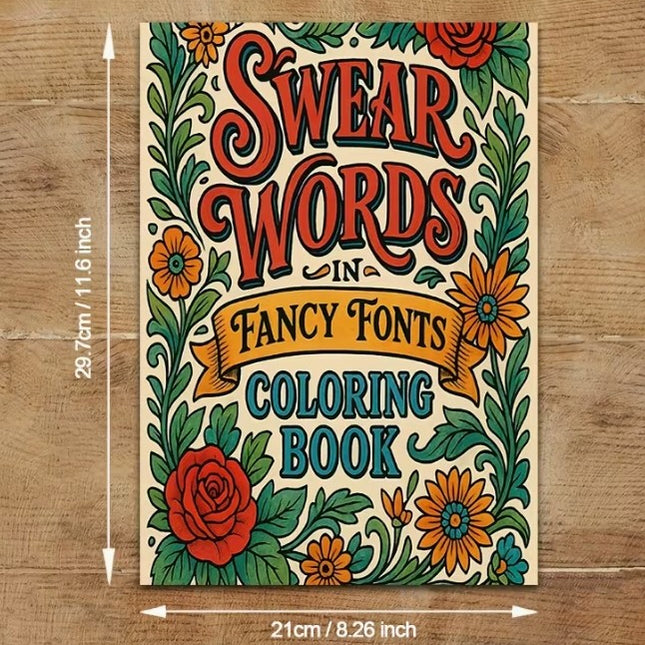 11pcs Colorful Cursing Colouring Book