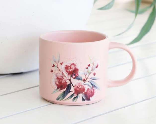 Native Blooms Red Floral Mug